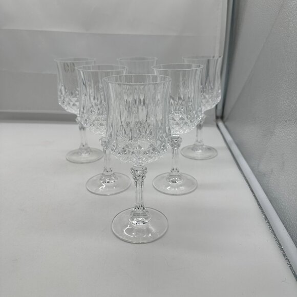Set of 6 Cristal D'Arques Durand Pompadour Cordial Glass Glasses 4 1/4" - Picture 1 of 4